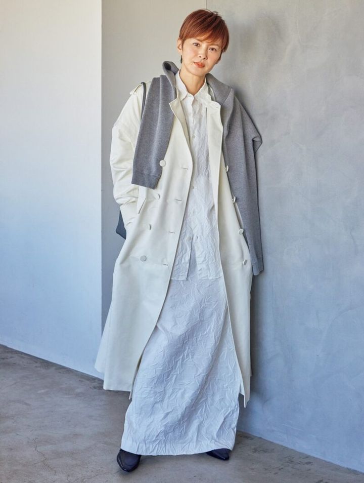 オール白コーデ