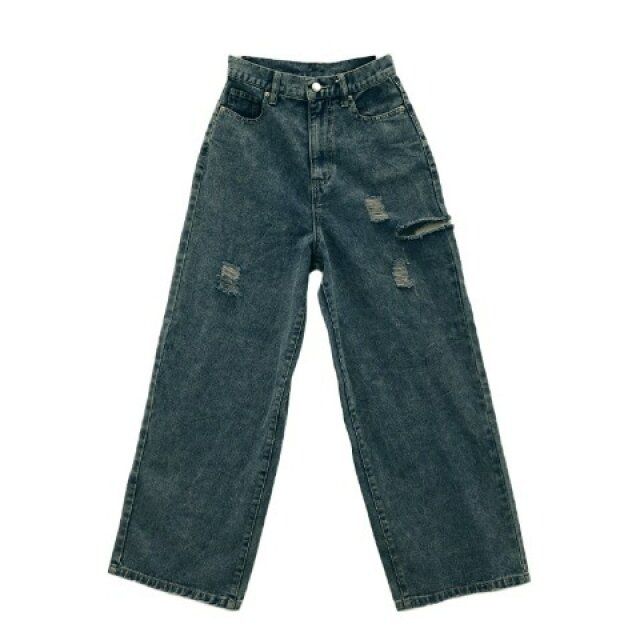 しまむらのワイドデニムパンツ