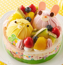 2つの味が愉しめるホールケーキ画像