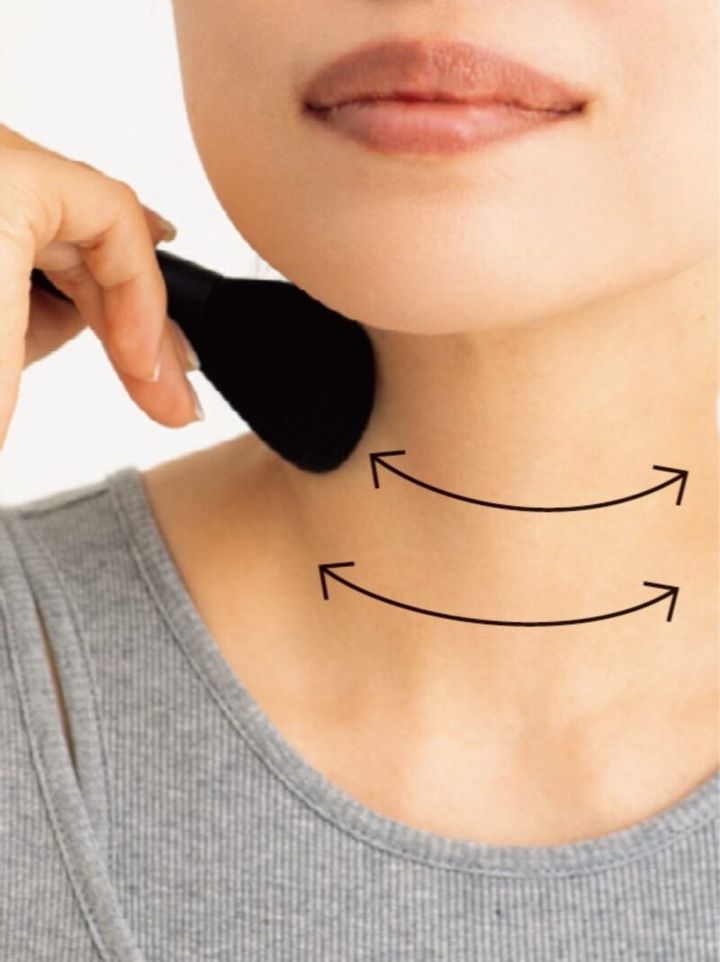 フェイスパウダーの裏技 首のシワぼかし