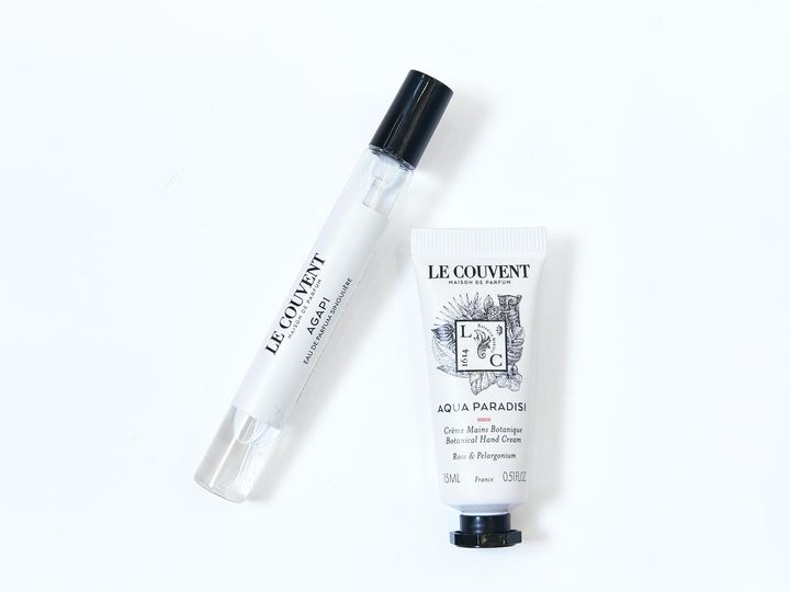 画像: 「ル クヴォン シンギュラー オーデパルファム アガピ、「ル クヴォン アクアパラディシ ハンドクリーム」／ともに本人私物 出典：ftn