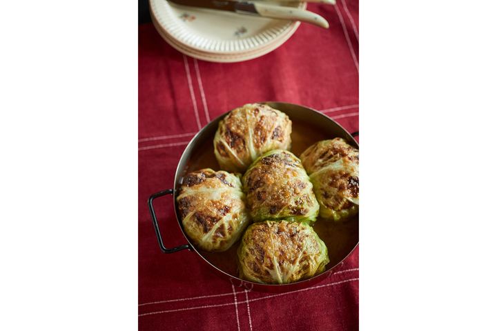 香りがよくてやわらかい”スパイスたっぷり焼きロールキャベツ”