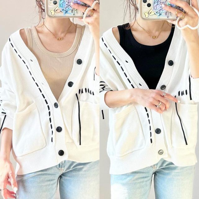 UNIQLO 「ソフトリブタンクコーデの女性」2