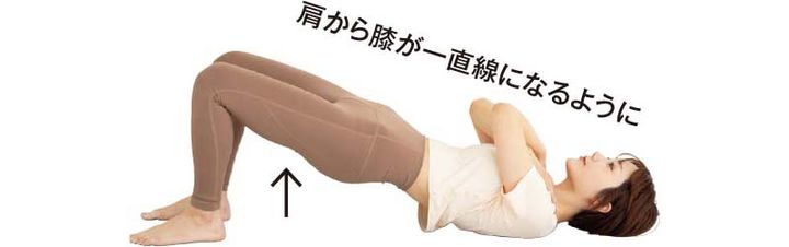 2.腰を持ち上げキープする