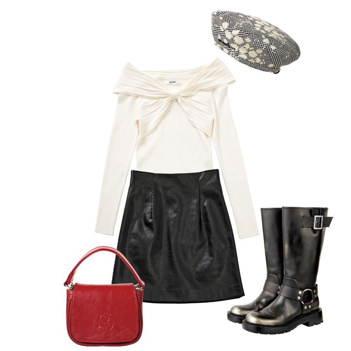 SNIDELのトップス着回し