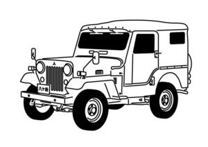 三菱ジープのイラスト