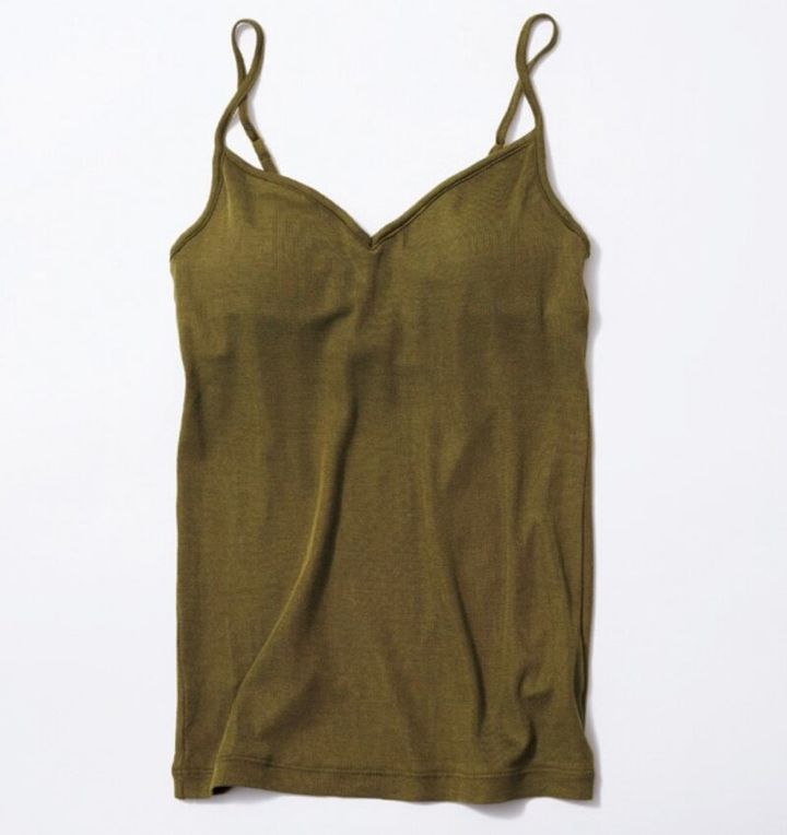 MUUGI（ムーギ）のシルクブラキャミソール カップ付き