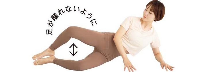 2.ゆっくりと膝を開閉する