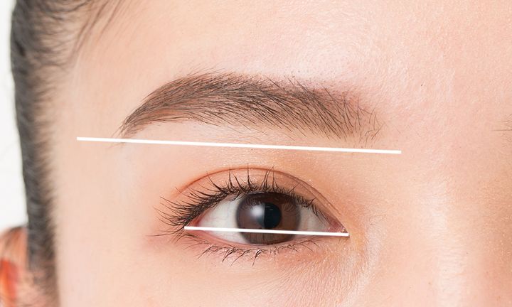 ⾃分に合った眉の太さ⾓度