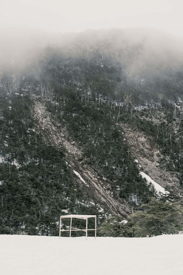 雪山でのフィールドワーク