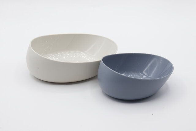 ダイソーのすくいやすい食器のSサイズとMサイズ