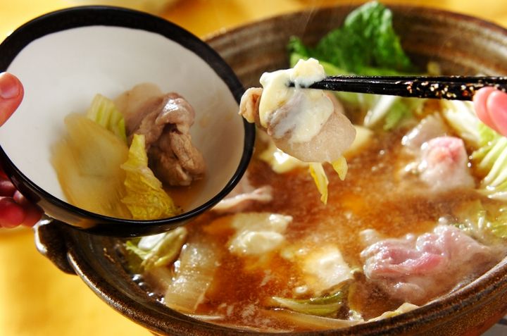 豚肉と白菜のチーズ鍋の作り方3