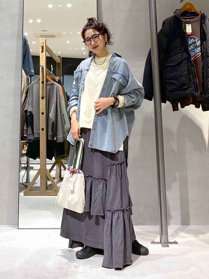 ニコアンド…デニム切り替えワンピース （11/8出品終了