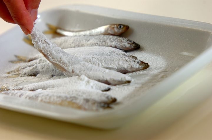 ワカサギの唐揚げの作り方1