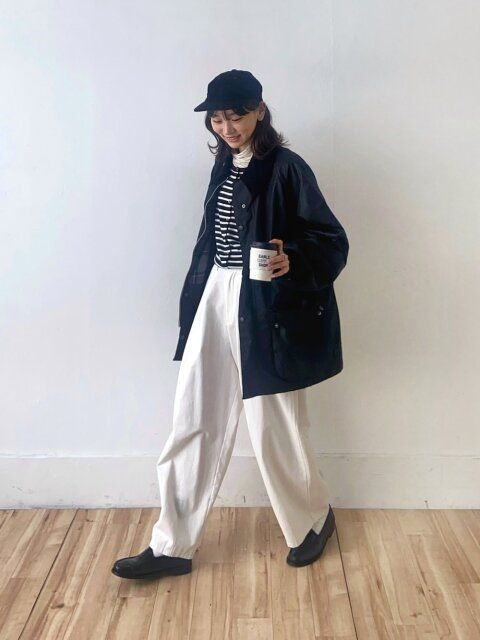 春のモノトーンコーデ