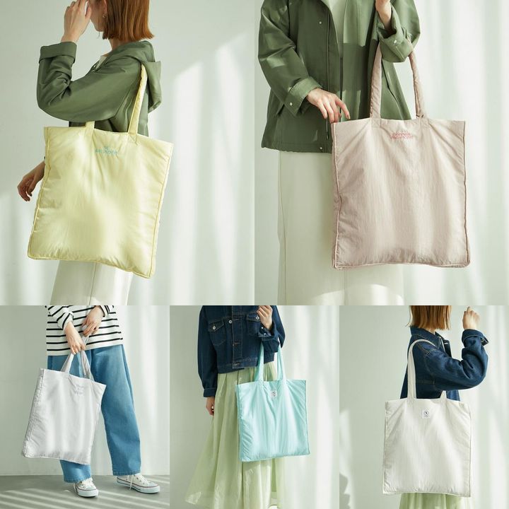 画像: 「マカロンカラーパディングトートバッグ」[縦42.5×横39.5×マチ4.5cm]各￥3,850 出典：ロペピクニック