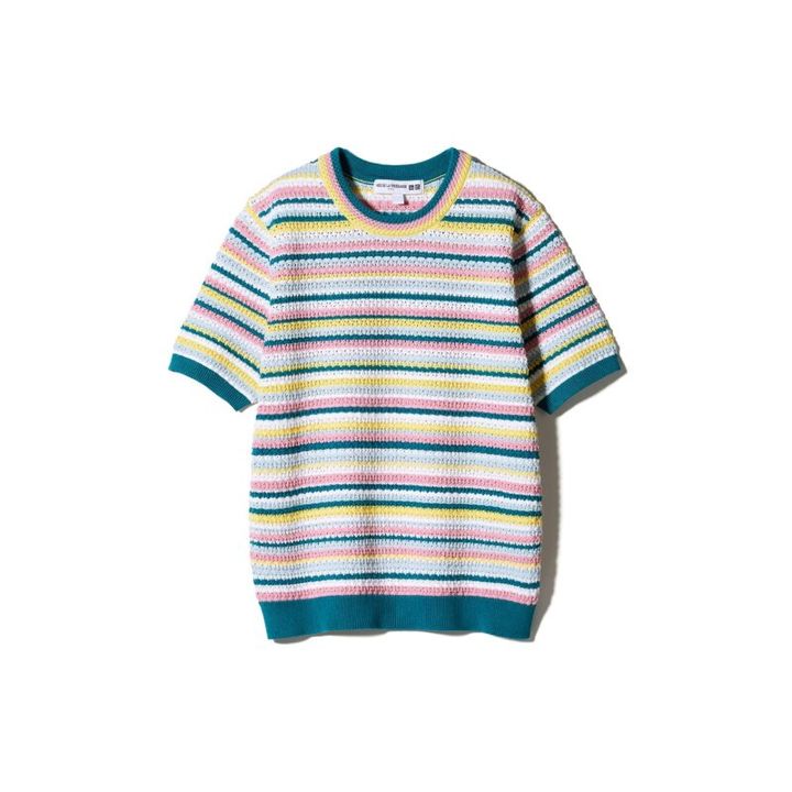 パステルカラーが入ったボーダーニット ユニクロとイネス