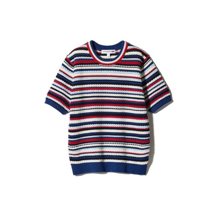 ユニクロ×イネス マルチボーダー半袖ニット