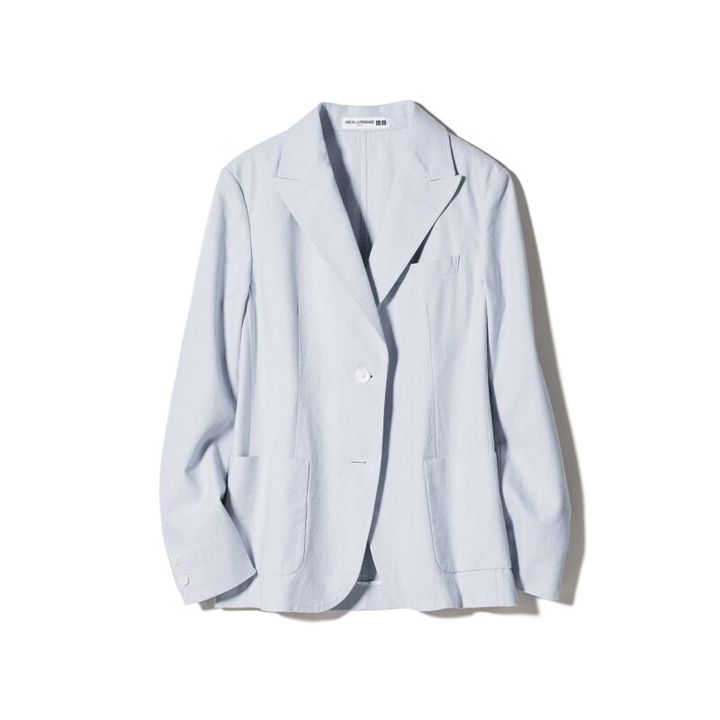 コットンリネンジャケット ライトグレー ユニクロ×イネス