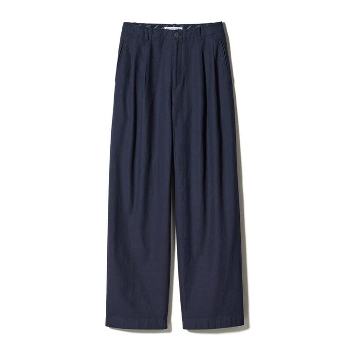 コットンリネンパンツ ネイビー ユニクロイネスのコラボ
