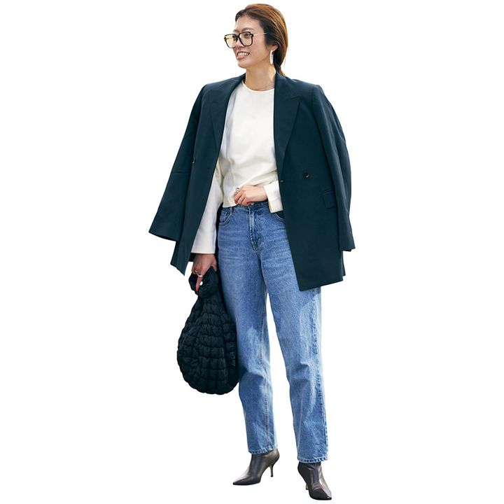 デニムコーデ,ジャケットコーデ,ママコーデ