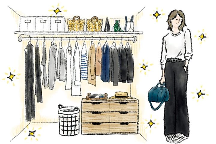 理想のクローゼットや憧れの人の画像を集め、目標を固める