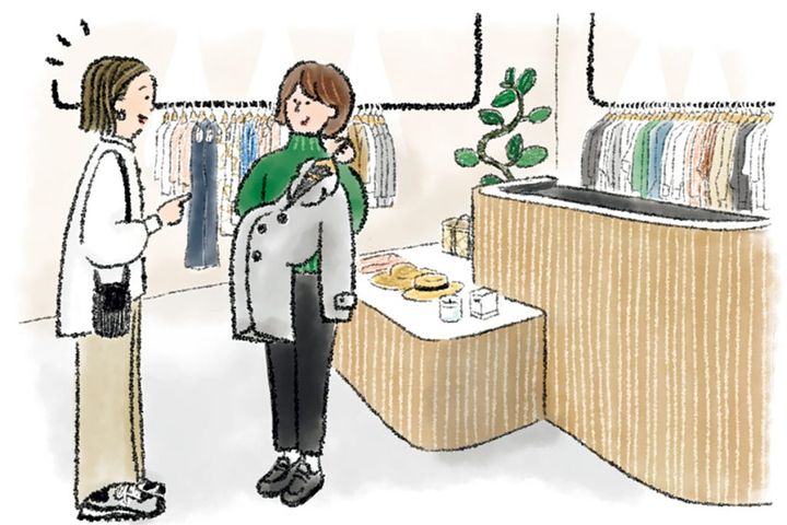 4で思い描いた理想の自分が行きそうなお店で試着してみる