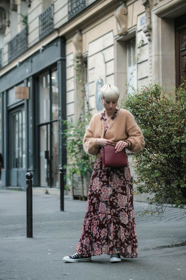 【花柄ワンピース】× 軽アウターコーデ5選。そろそろ春めいた装いに！