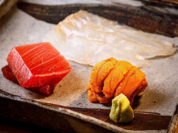 銀座『銀座 呑小路やま岸』の「本日のお造り」