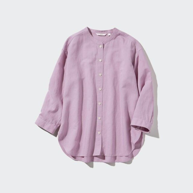 ユニクロのバンドカラーシャツ