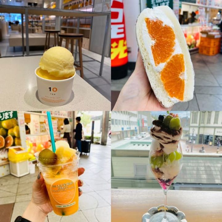 アイス、フルーツサンド、ジュース、パフェ