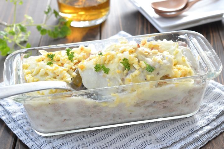 新じゃがいもと豚ひき肉のグラタン レシピ 完成