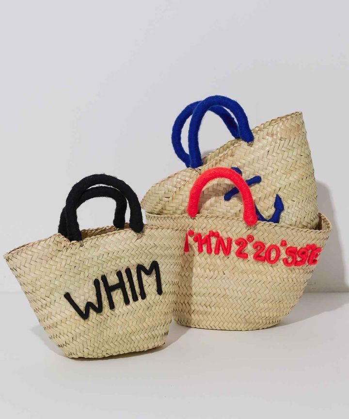 画像: 「別注スモールバスケット」[縦26×横19～38×マチ12cm]各￥22,000すべて【キロメートル パリ】 出典：ウィム ガゼット