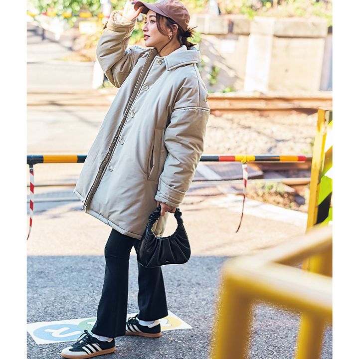 優木まおみ,黒レギンス,ご近所コーデ