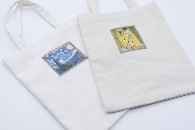 セリアの生成りトートバッグ VG＆CMのデザイン