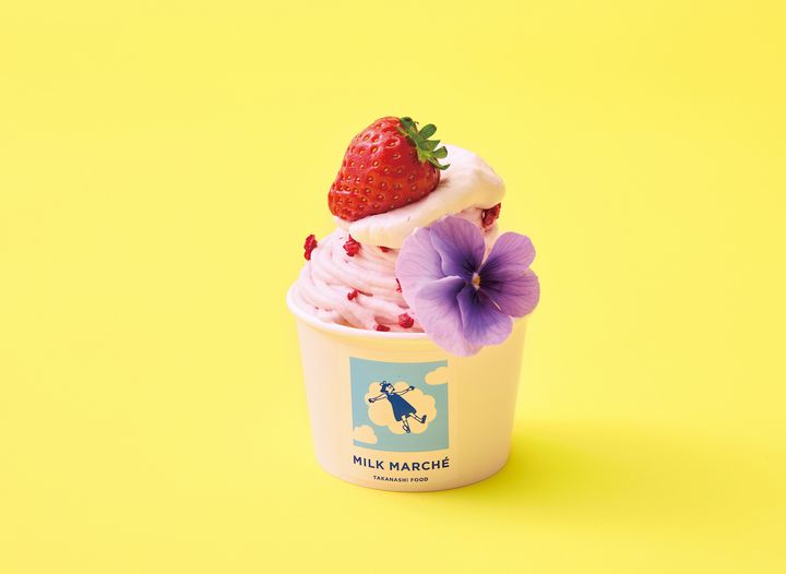 2号館1階MILK MARCHĒ「苺チーズモンブランアイス」