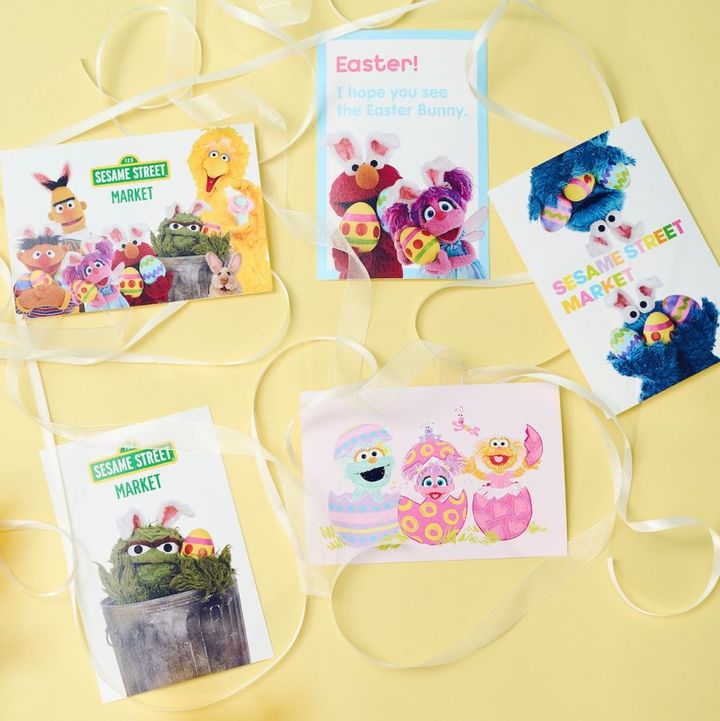 「ポストカード」全5種（MIXキャラクター集合、REDエルモ&アビー、BLUEクッキーモンスター、PINKアビー&ゾーイ&ロジータ（GIRLS）、GRNオスカー）242円