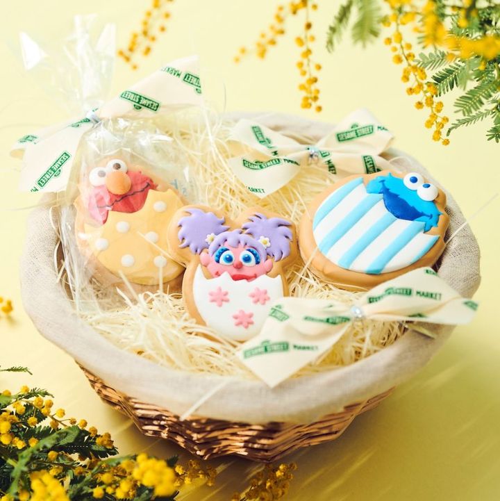 「イースターアイシングクッキー」全3種（エルモ、クッキーモンスター、アビー）
