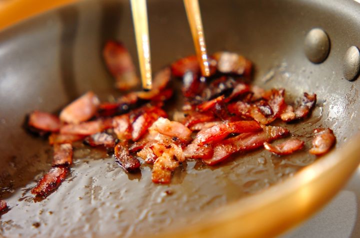 主役級のおいしさ！クレソンとベーコンのマスタードサラダ by 松崎 恵理さんの作り方1