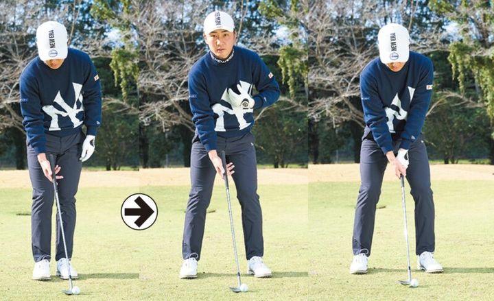 「フェースを正しく開いている」のはどっち…？構え方をプロが詳しく解説
