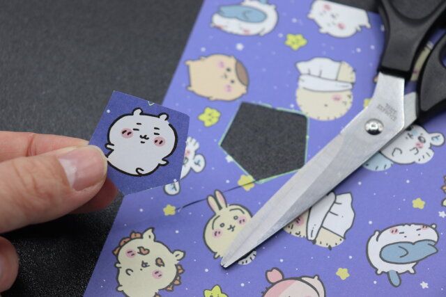 オリジナルフォトイン カラビナ・キーフック ペンタゴンの切り抜き方