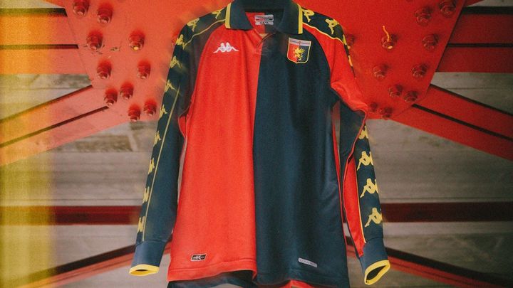 懐かしユニを完コピ！ジェノアが超レトロな新ユニフォームを発表 デザインと“小道具”に90年代があふれ出す