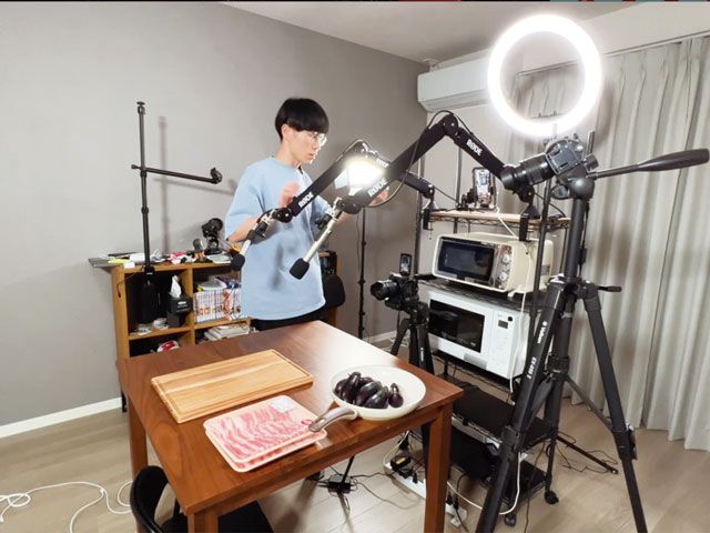 ケンティーさんの動画撮影風景