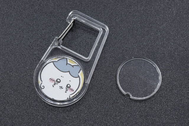 セリアのオリジナルフォトイン カラビナ・キーフックに好きなイラストを入れる