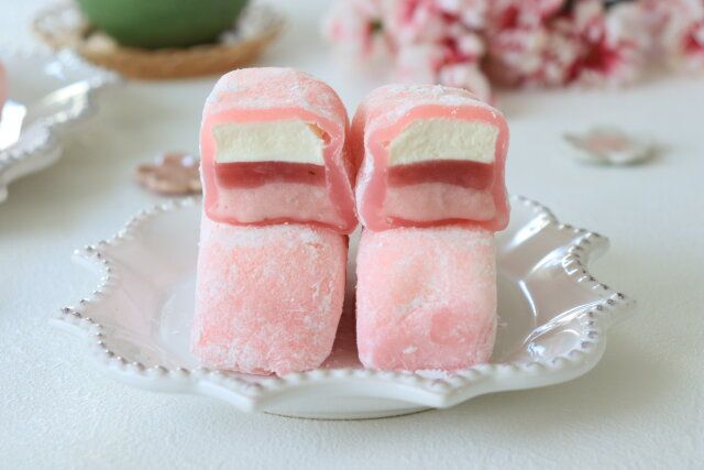 桜のクリーム大福 レシピ