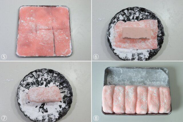 桜のクリーム大福 レシピ 求肥でクリームを包む