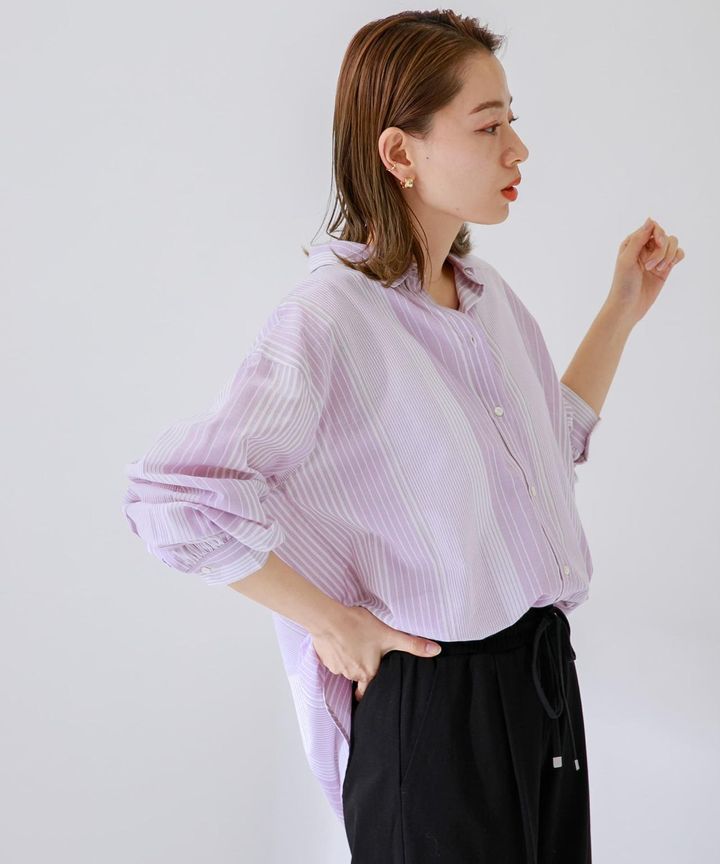 画像: 「エアリーコットンストライプシャツ」￥6,600 出典：アーバンリサーチ サニーレーベル