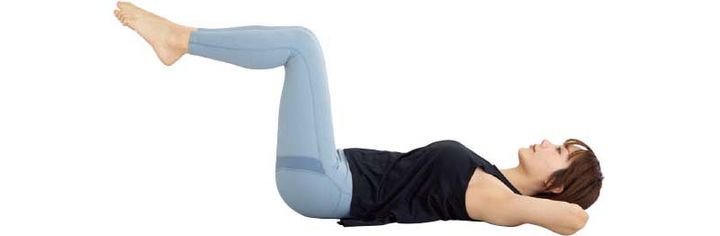 1.仰向けで息を吸う