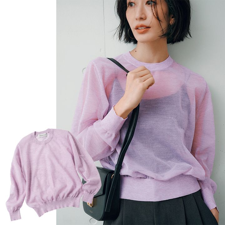 シアートップス ,シースルートップス,透けトップス,ピンクトップス,デパリエ,神山まりあ