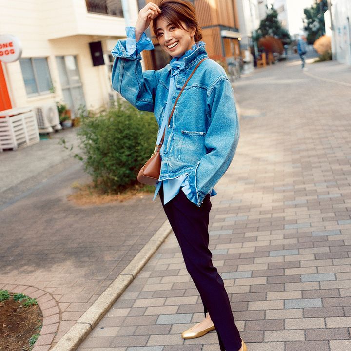 東原亜希,Gジャン,デニム,デニムジャケット,春コーデ,春アウター